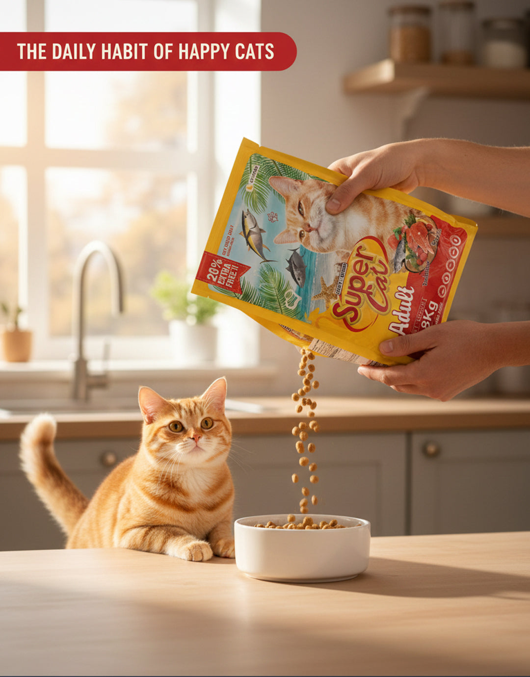 Super Cat Adult Dry Cat Food 1.8 kg — Taurine, Omega 3/6 & Antioxidants