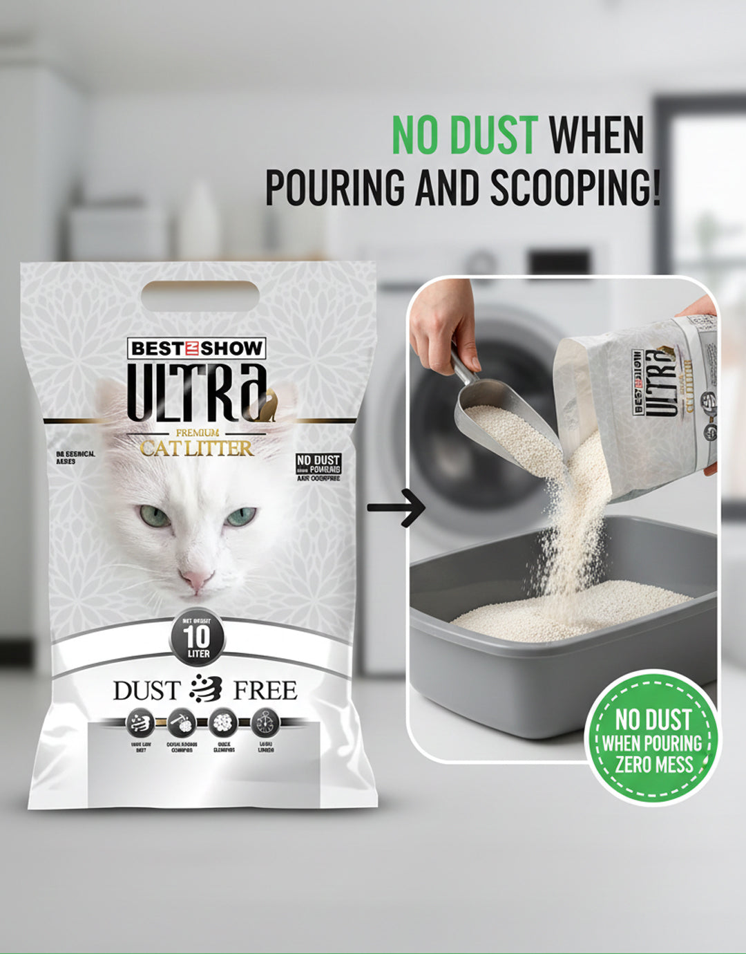 Best In Show Cat Litter — Ultra Premium 10 L | Clean, Fresh & Easy to Scoop