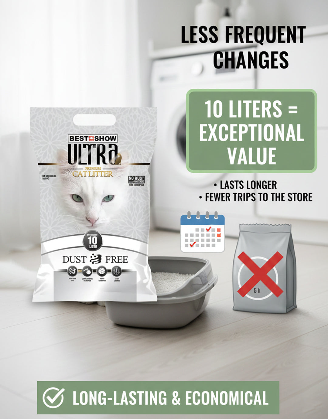 Best In Show Cat Litter — Ultra Premium 10 L | Clean, Fresh & Easy to Scoop