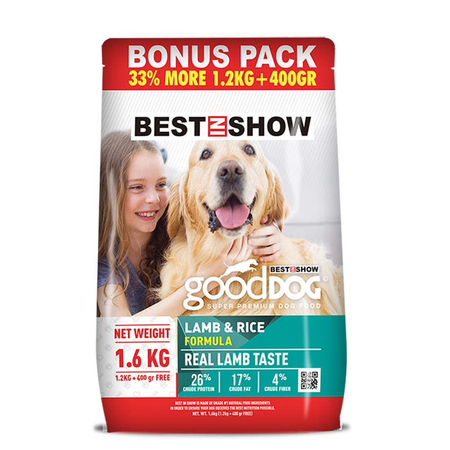 Good Dog Adult Lamb & Rice Dog Food 1.6KG - AL BAYTARA
