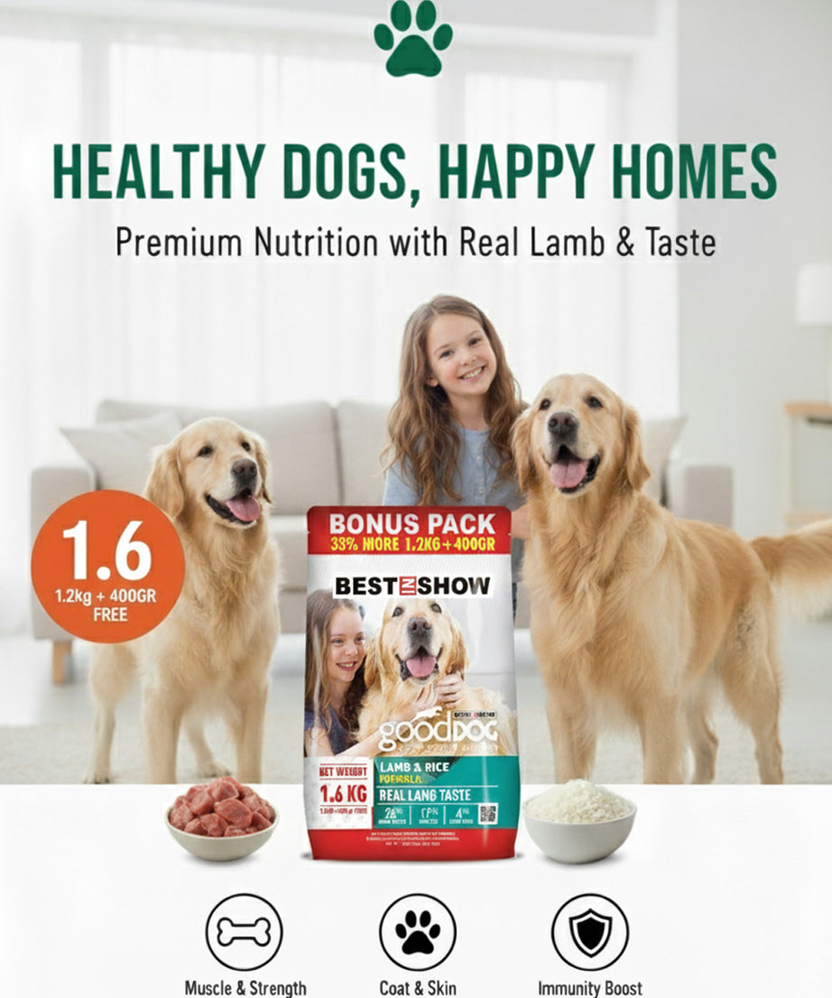 Good Dog Adult Lamb & Rice Dog Food 1.6KG - AL BAYTARA