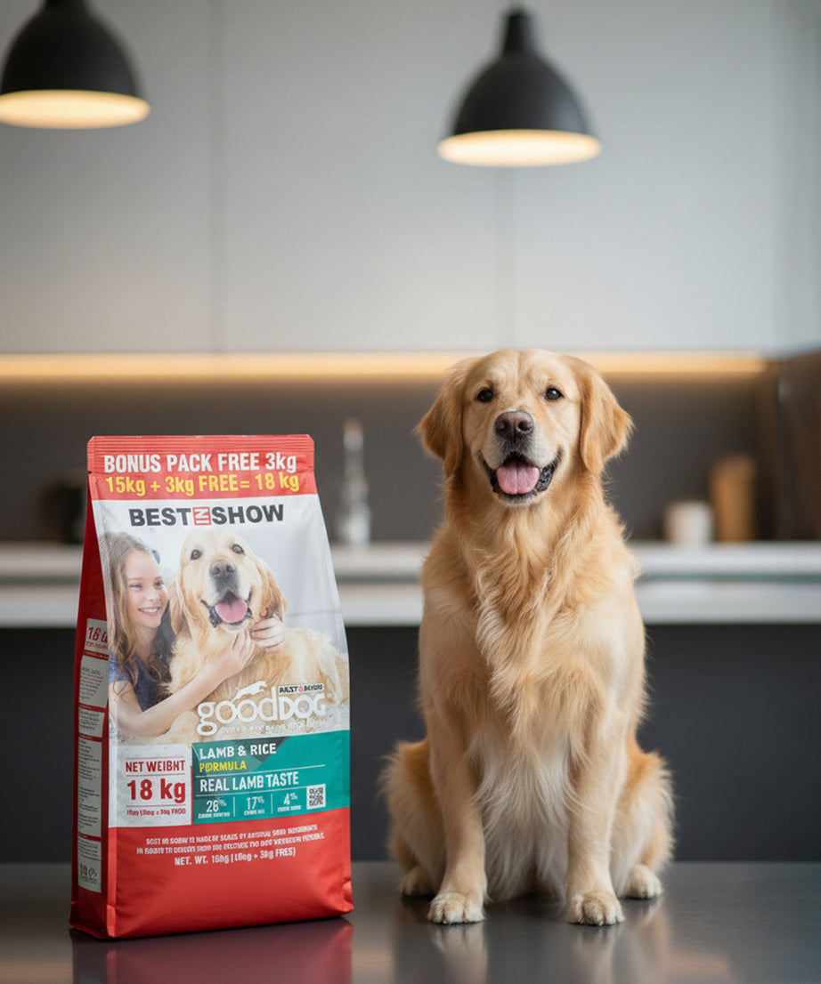 Good Dog Adult Lamb & Rice 18KG (15KG+3KG FREE) - AL BAYTARA
