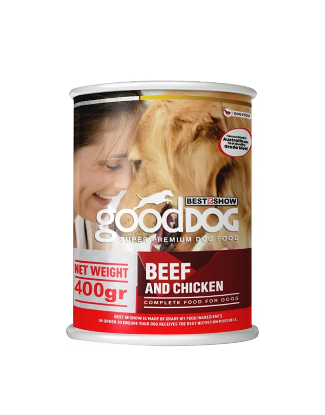 Beef and Chicken Wet Dog Food Canned Meat for All Life Stages - 400g