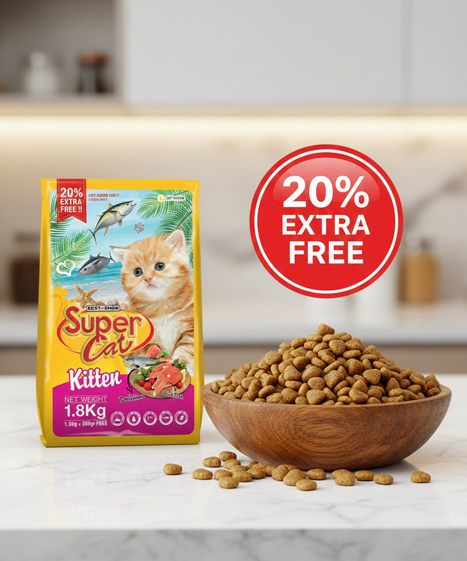 Super Cat Dry Kitten Food — 1.8 kg | Complete Balanced Nutrition for Growing Kittens