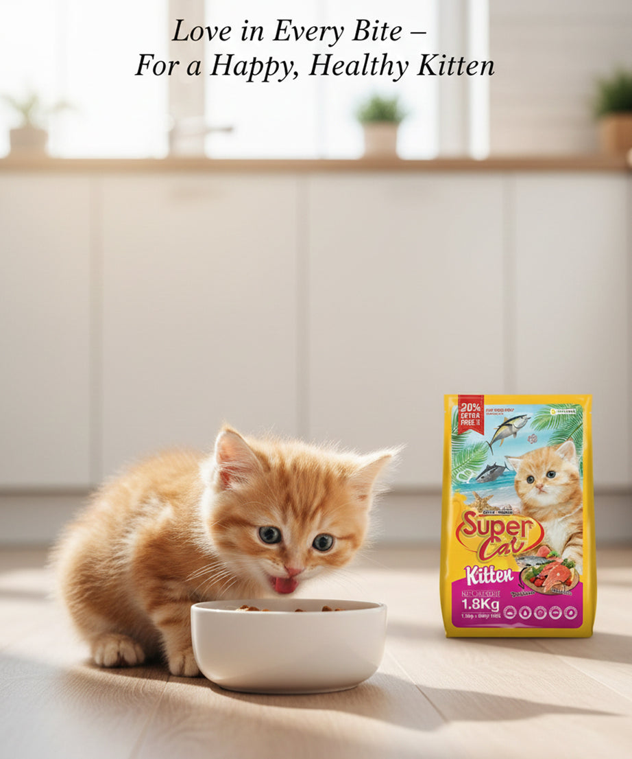 Super Cat Dry Kitten Food — 1.8 kg | Complete Balanced Nutrition for Growing Kittens