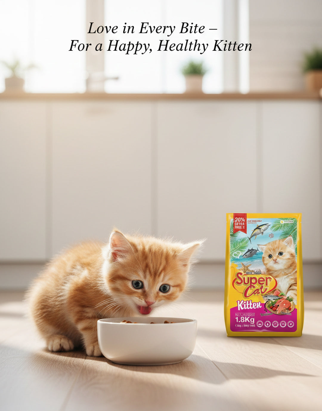 Super Cat Dry Kitten Food — 1.8 kg | Complete Balanced Nutrition for Growing Kittens