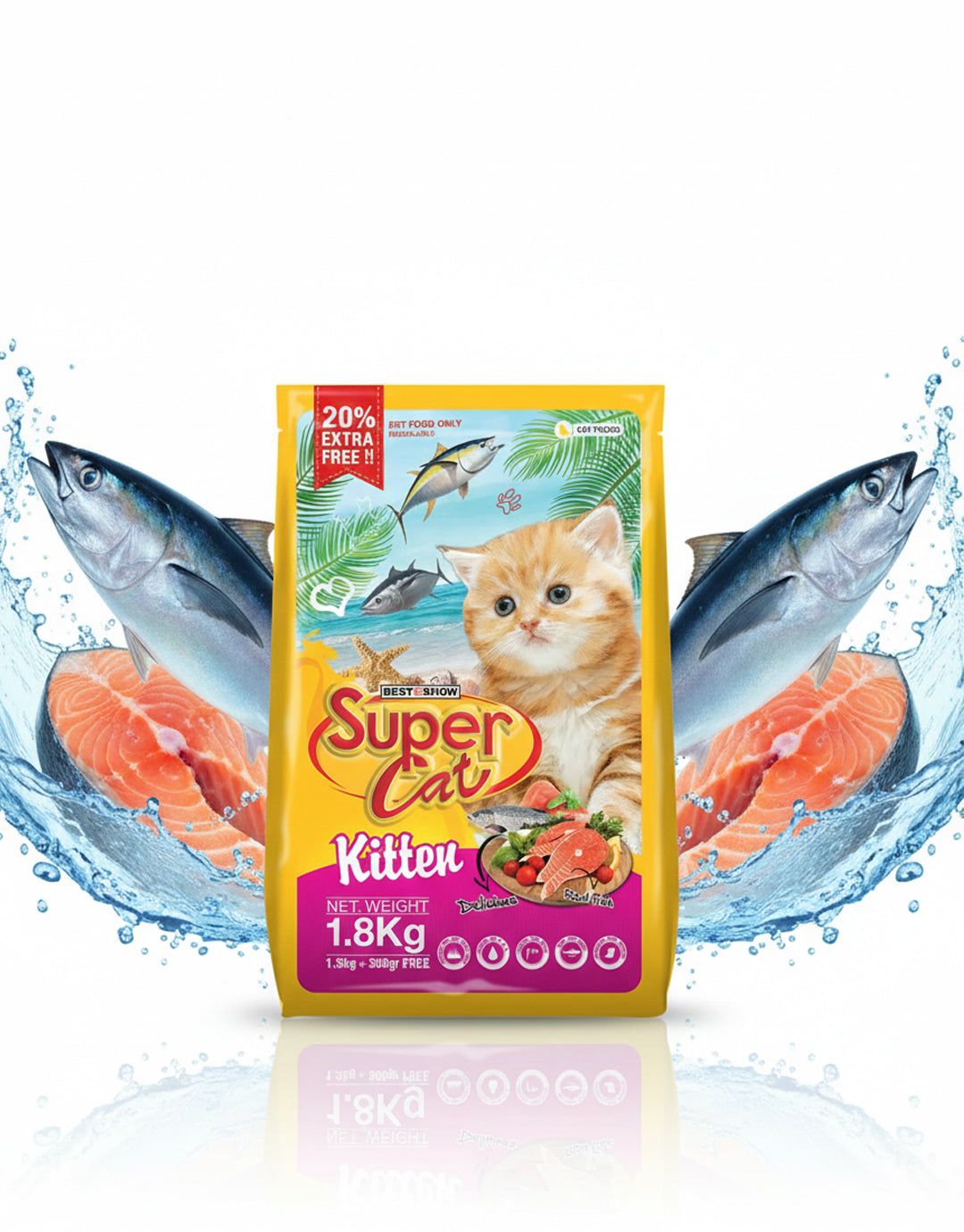 Super Cat Dry Kitten Food — 1.8 kg | Complete Balanced Nutrition for Growing Kittens
