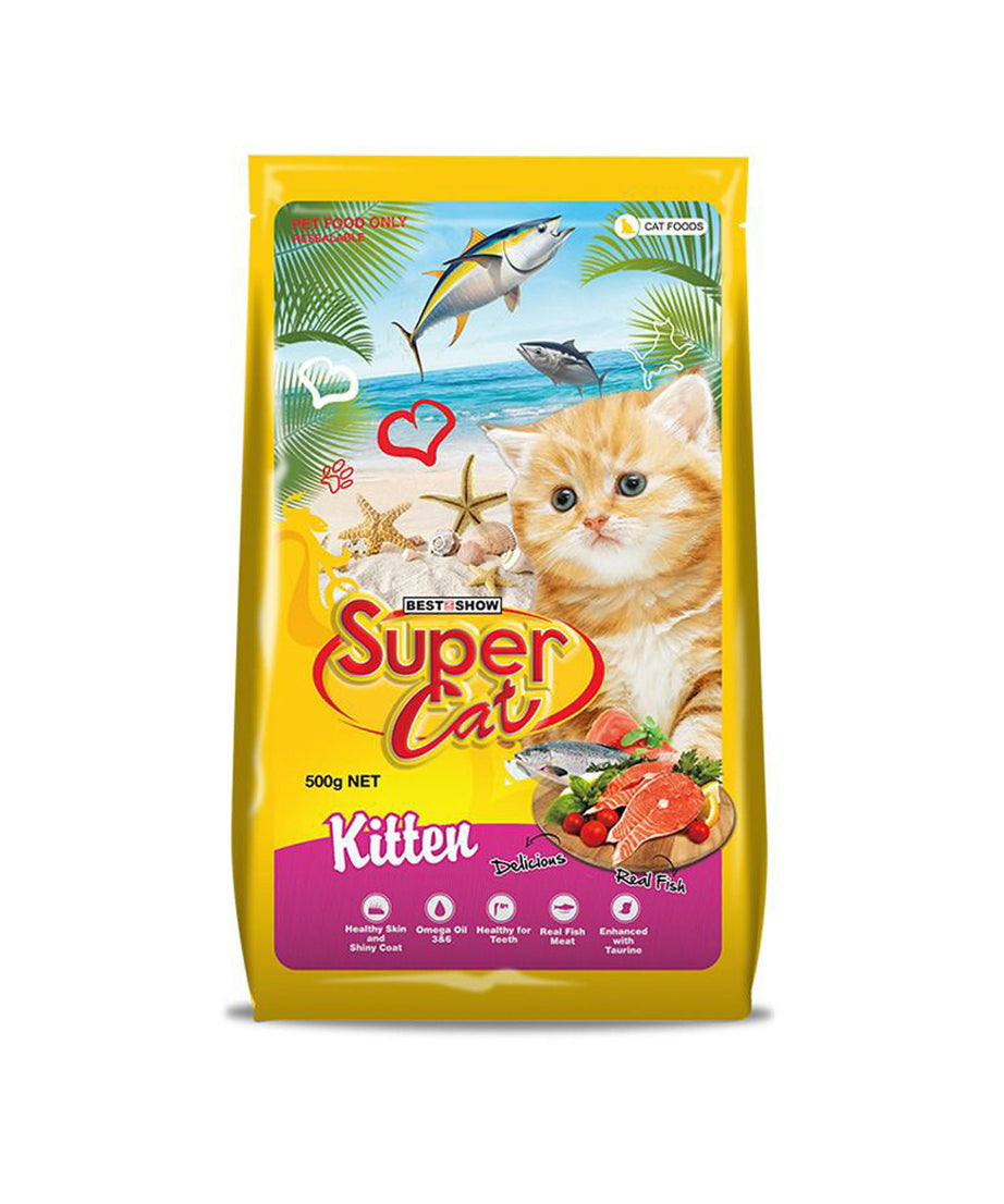 Super Cat Dry Kitten Food — 500 g | Complete Nutrition for Growing Kittens