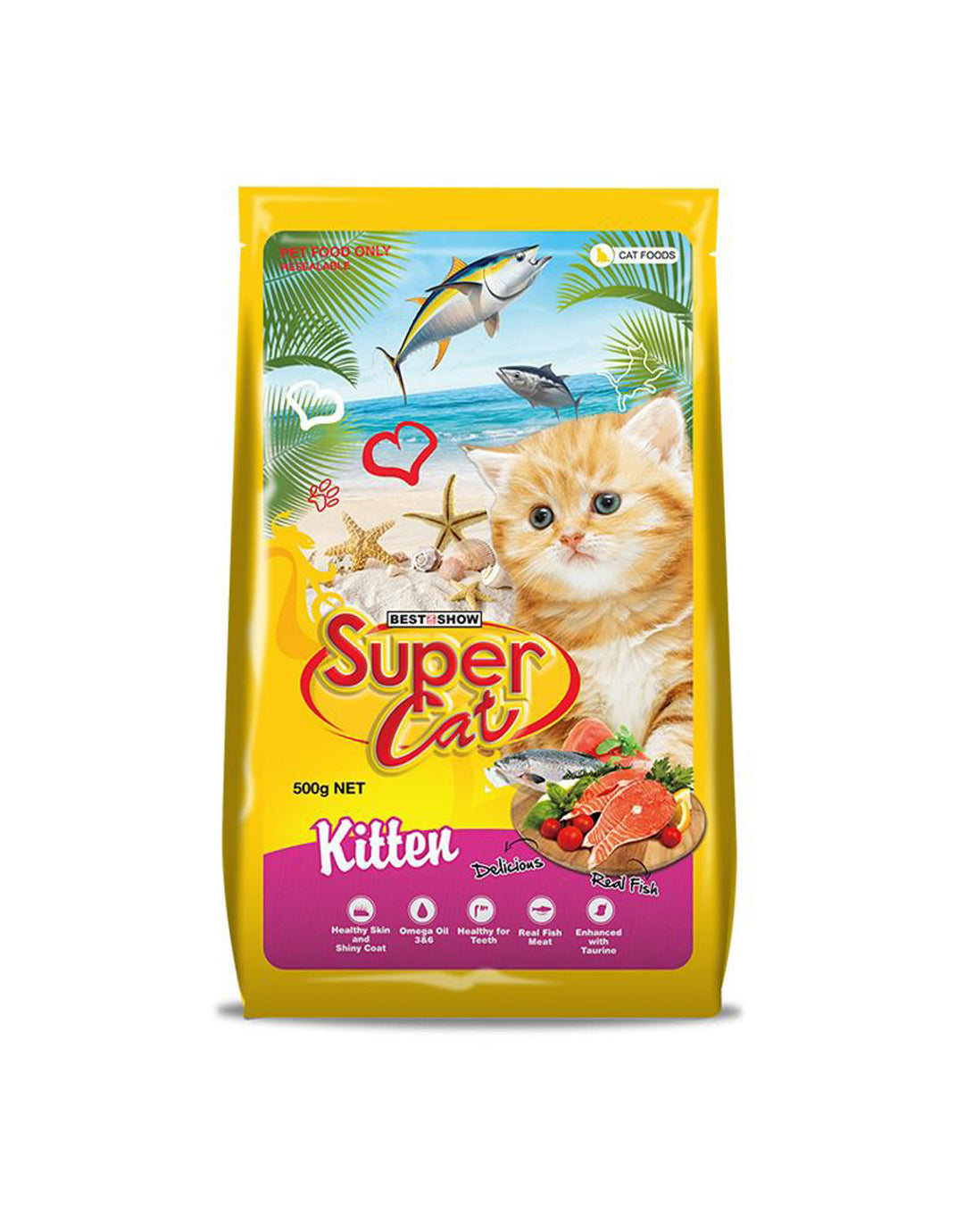 Super Cat Dry Kitten Food — 500 g | Complete Nutrition for Growing Kittens