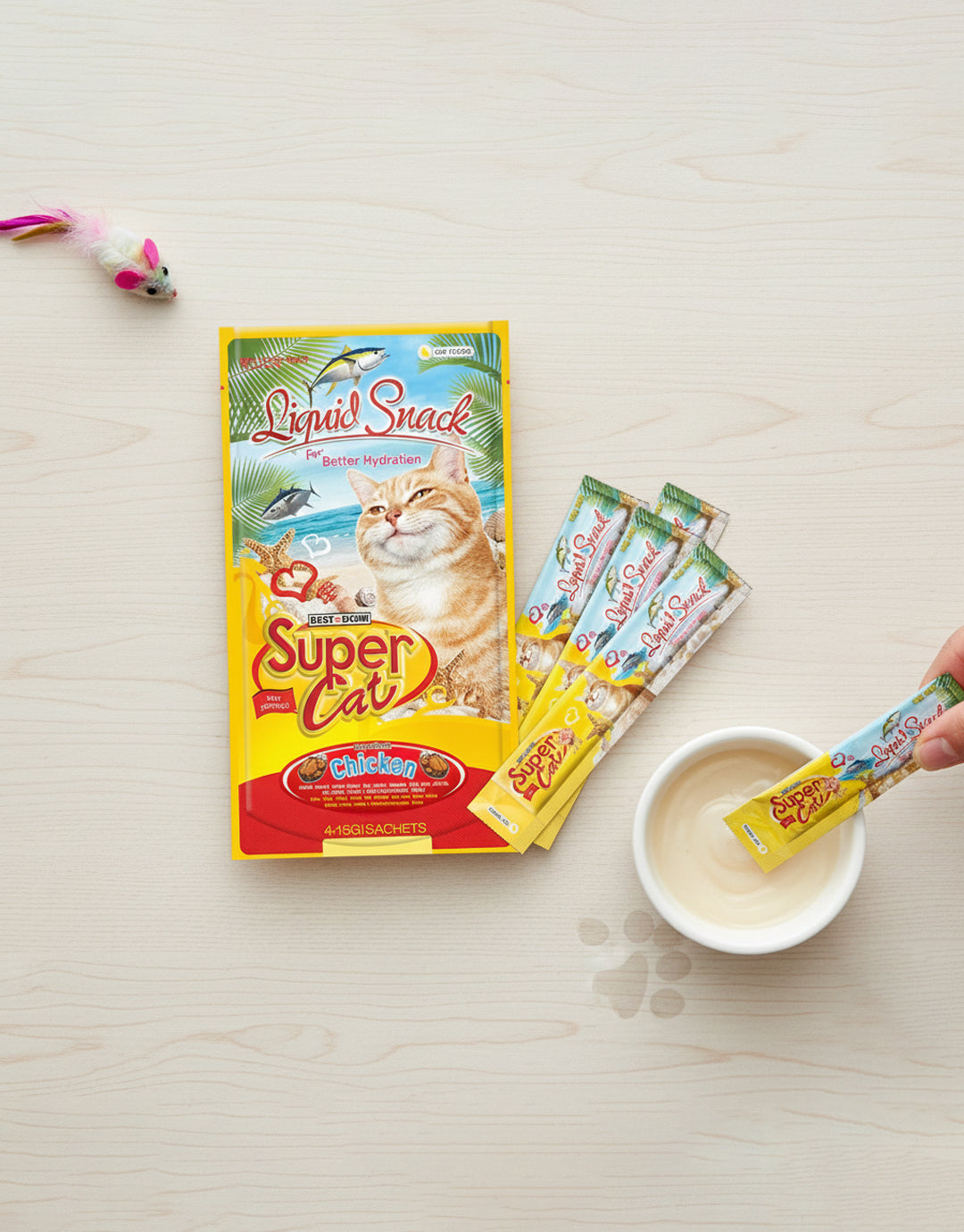 Best In Show Supercat Liquid Snack — 4×15 g (Chicken Flavor)