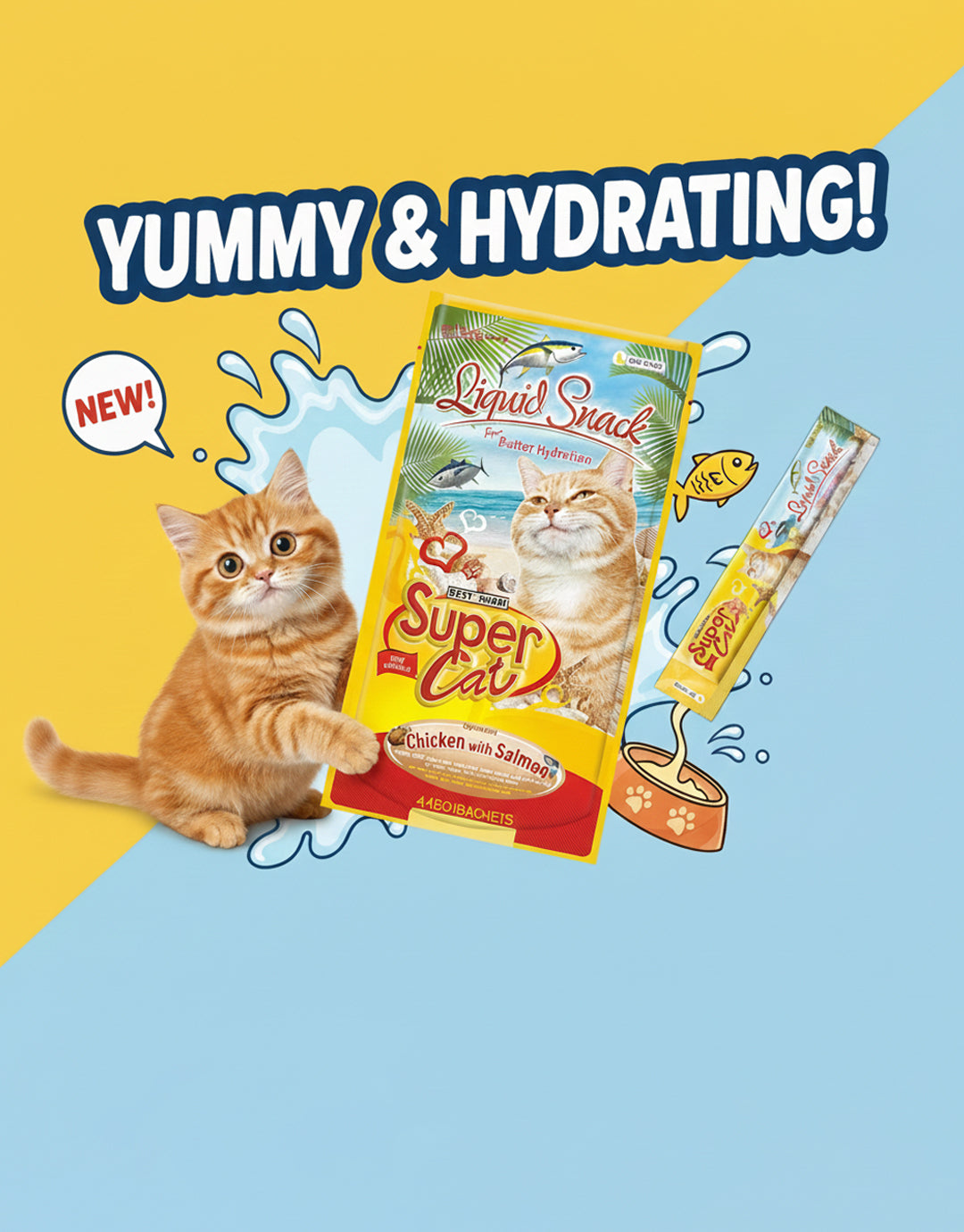 Best In Show Supercat Liquid Snack — 4×15 g (Chicken with Salmon)
