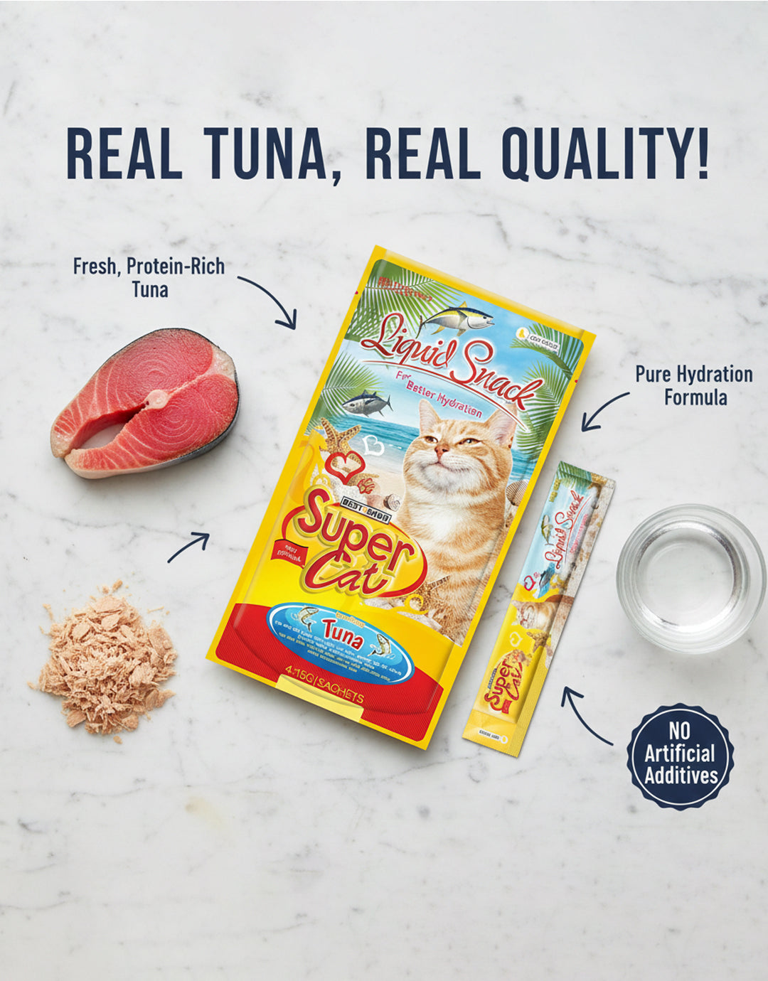 Best In Show Supercat Liquid Snack — 4×15 g (Tuna)