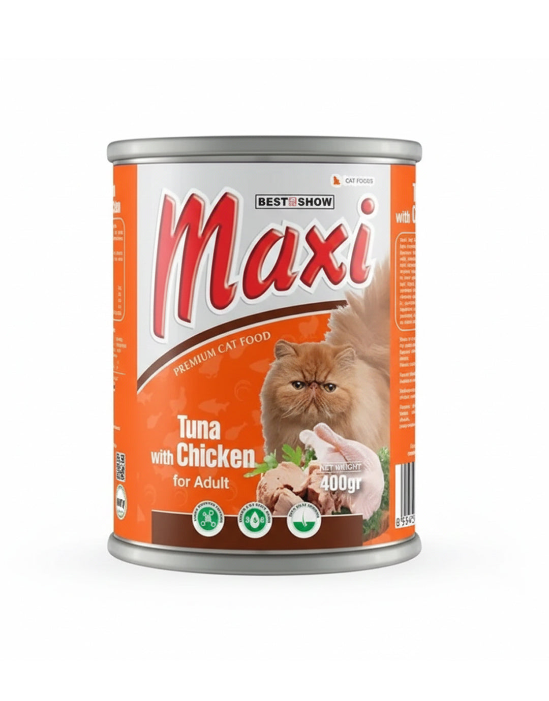Tuna with Chicken Formula - Premium Wet Cat Food - High Protein Adult Recipe - 400g Can