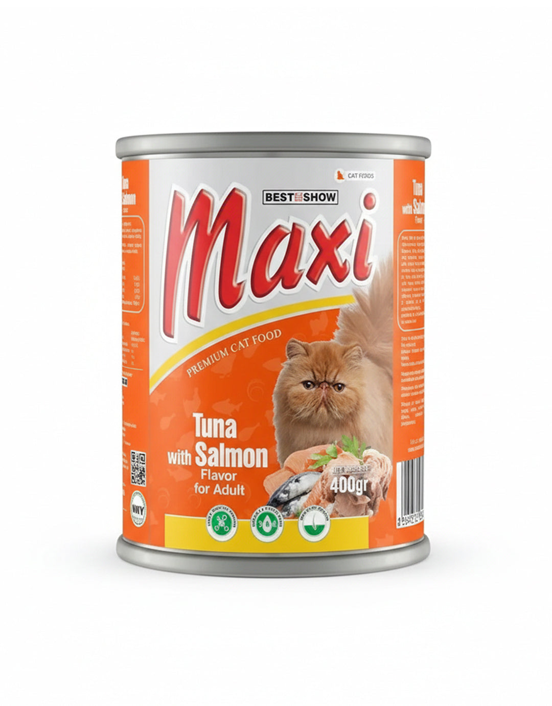 Tuna with Salmon Flavor - Premium Wet Cat Food - High Protein Adult Recipe - 400g Can
