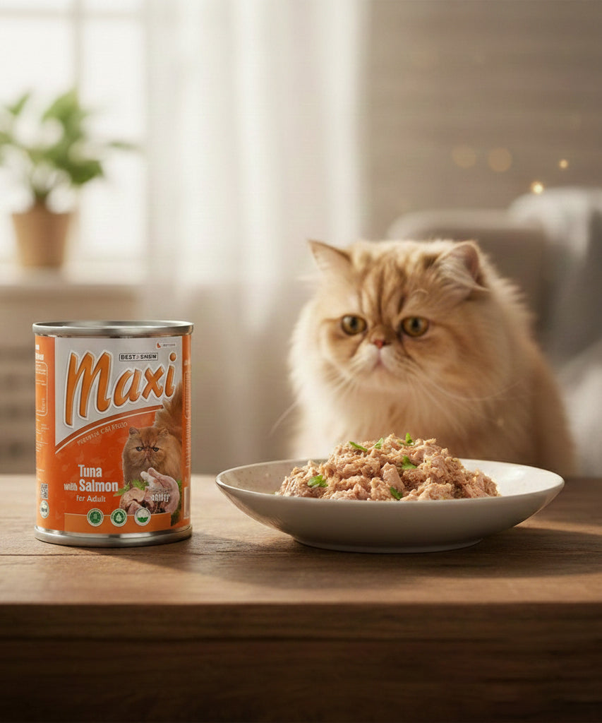 Tuna with Salmon Flavor - Premium Wet Cat Food - High Protein Adult Recipe - 400g Can