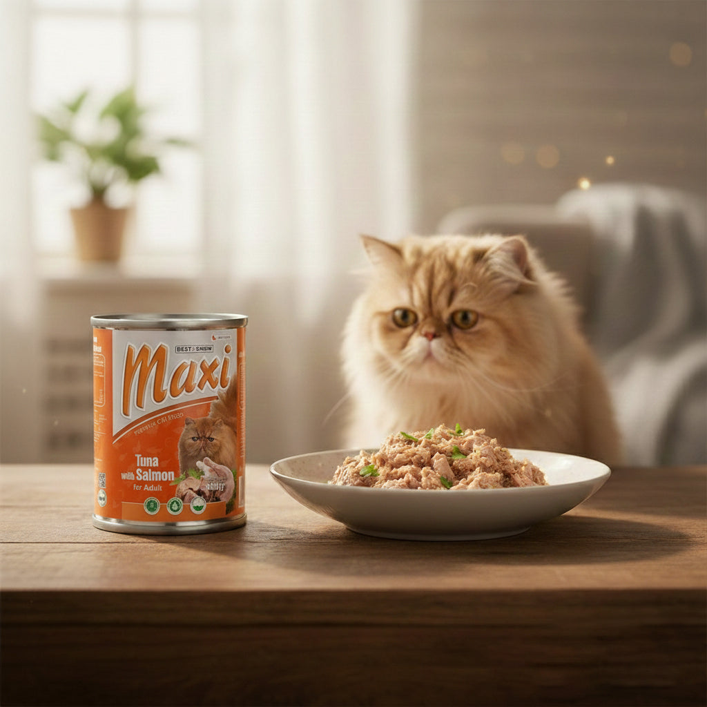 Tuna with Salmon Flavor - Premium Wet Cat Food - High Protein Adult Recipe - 400g Can