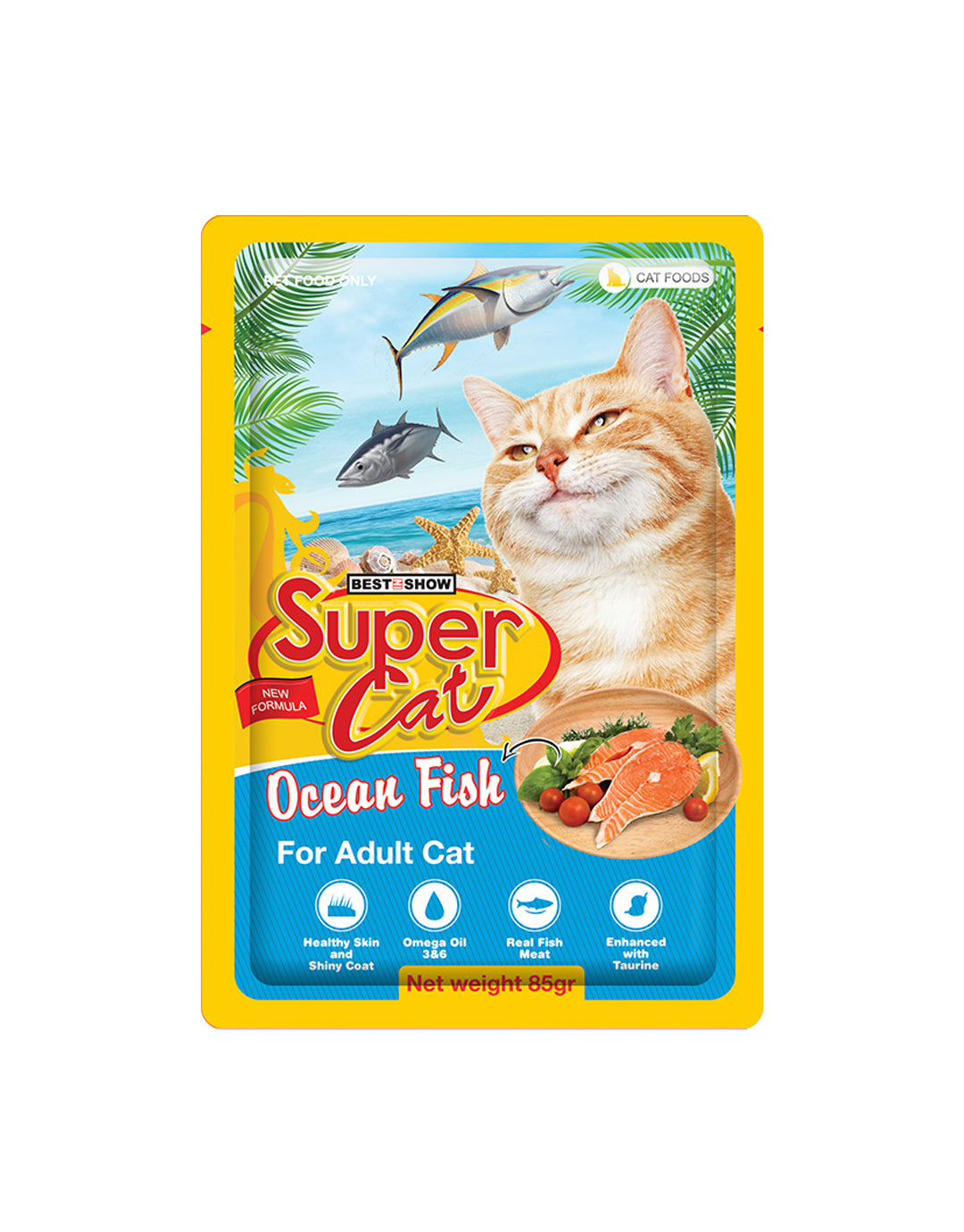Super Cat Adult Wet Food (Ocean Fish 85g Pouch)