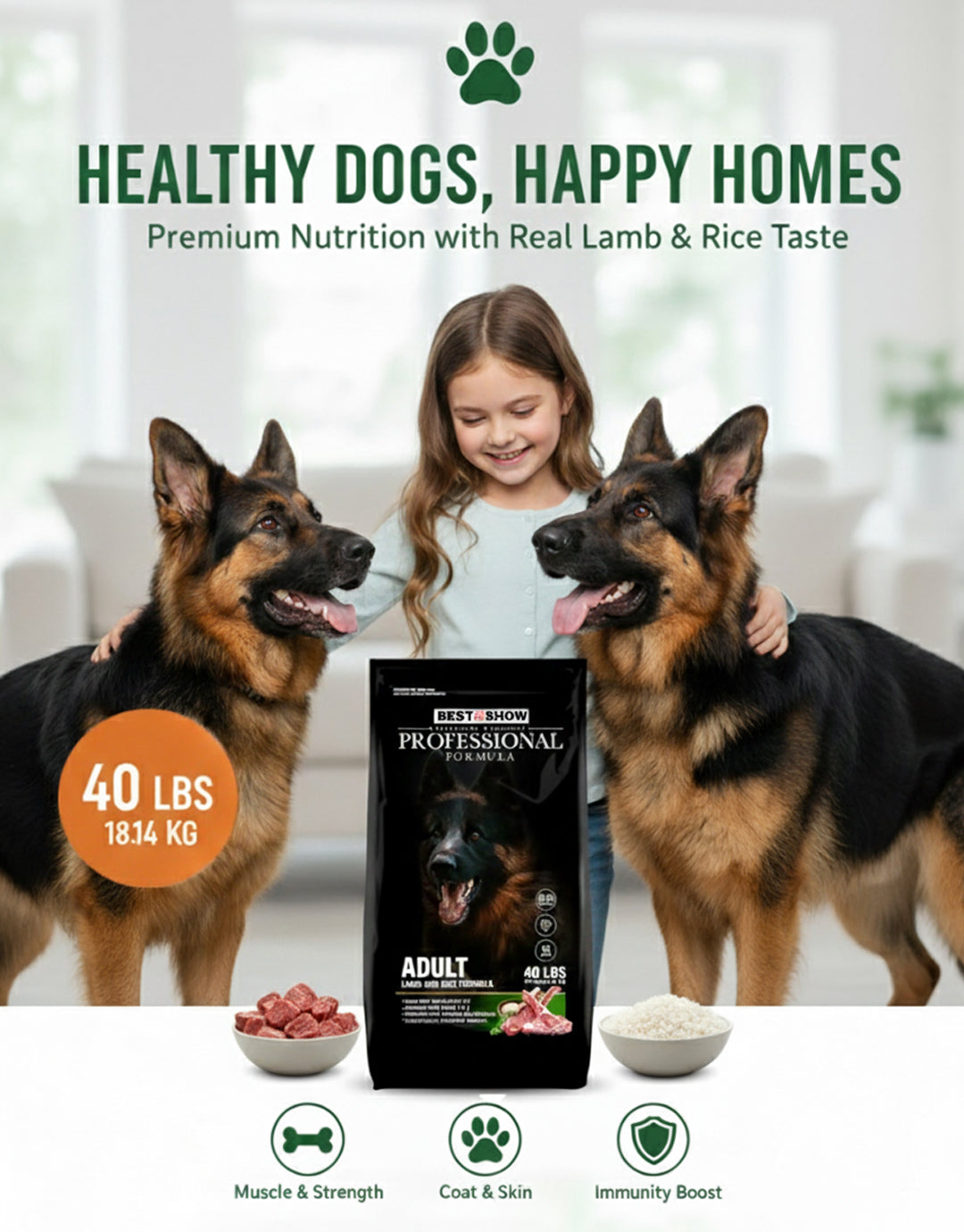 PROFESSIONAL FORMULA Adult Lamb & Rice 40 LBS (18.14 KG) - AL BAYTARA