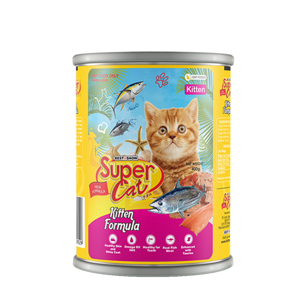 Super Cat Premium Kitten Formula Wet Food (400g Can)