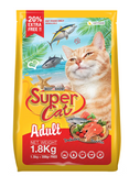 Super Cat Adult Dry Cat Food 1.8 kg — Taurine, Omega 3/6 & Antioxidants