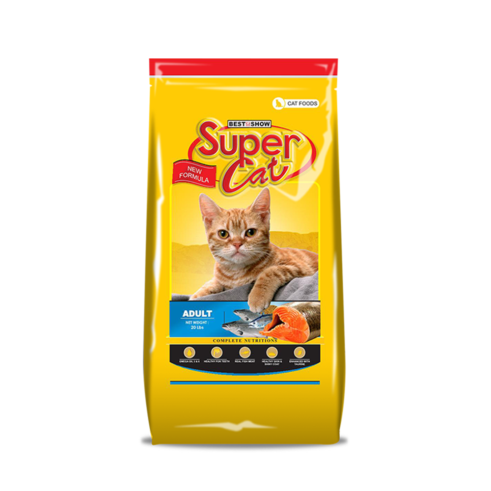 Super Cat Super Premium Dry Cat Food – Adult Formula 20 lbs / 9.07 kg