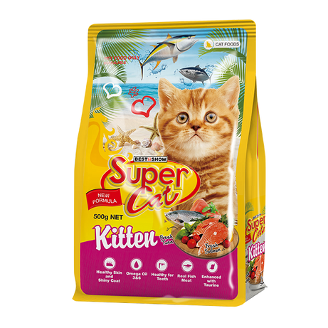 Super Cat Dry Kitten Food — 500 g | Complete Nutrition for Growing Kittens - AL BAYTARA