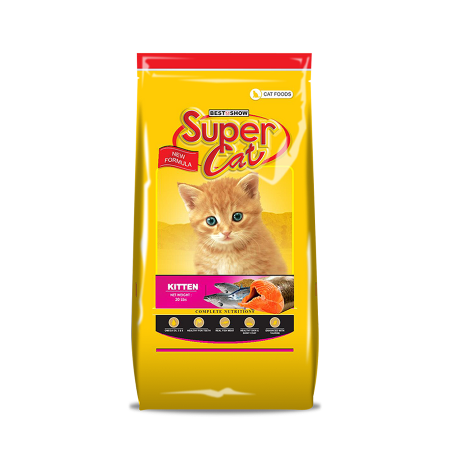 Super Cat Super Premium Dry Cat Food – Kitten Formula 20 lbs / 9.07 kg - AL BAYTARA