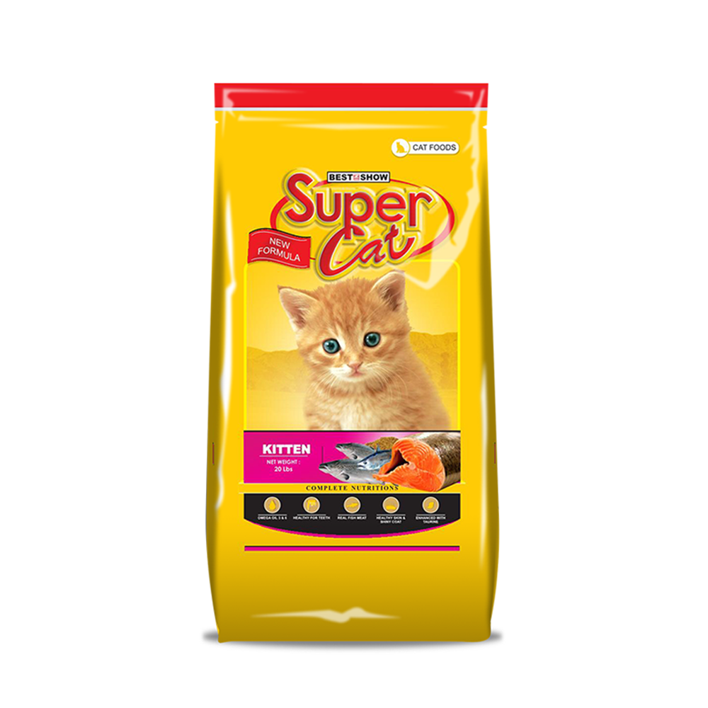 Super Cat Super Premium Dry Cat Food – Kitten Formula 20 lbs / 9.07 kg