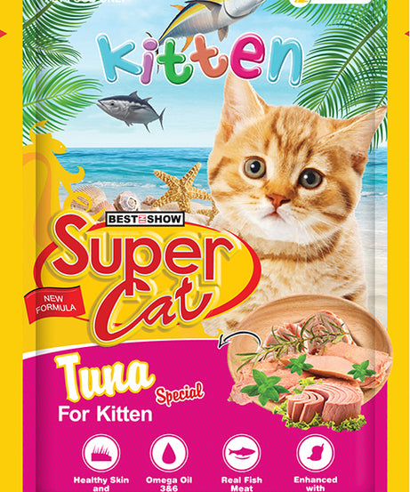 Super Cat Kitten Wet Food (Tuna Special 85g Pouch) - AL BAYTARA