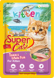 Super Cat Premium Wet Food for Kittens (Tuna & White Fish 85g Pouch)