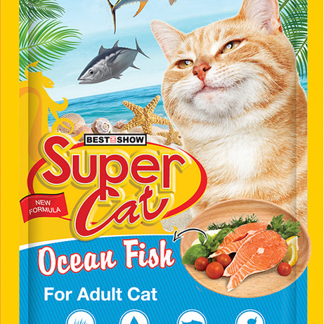 Super Cat Adult Wet Food (Ocean Fish 85g Pouch) - AL BAYTARA
