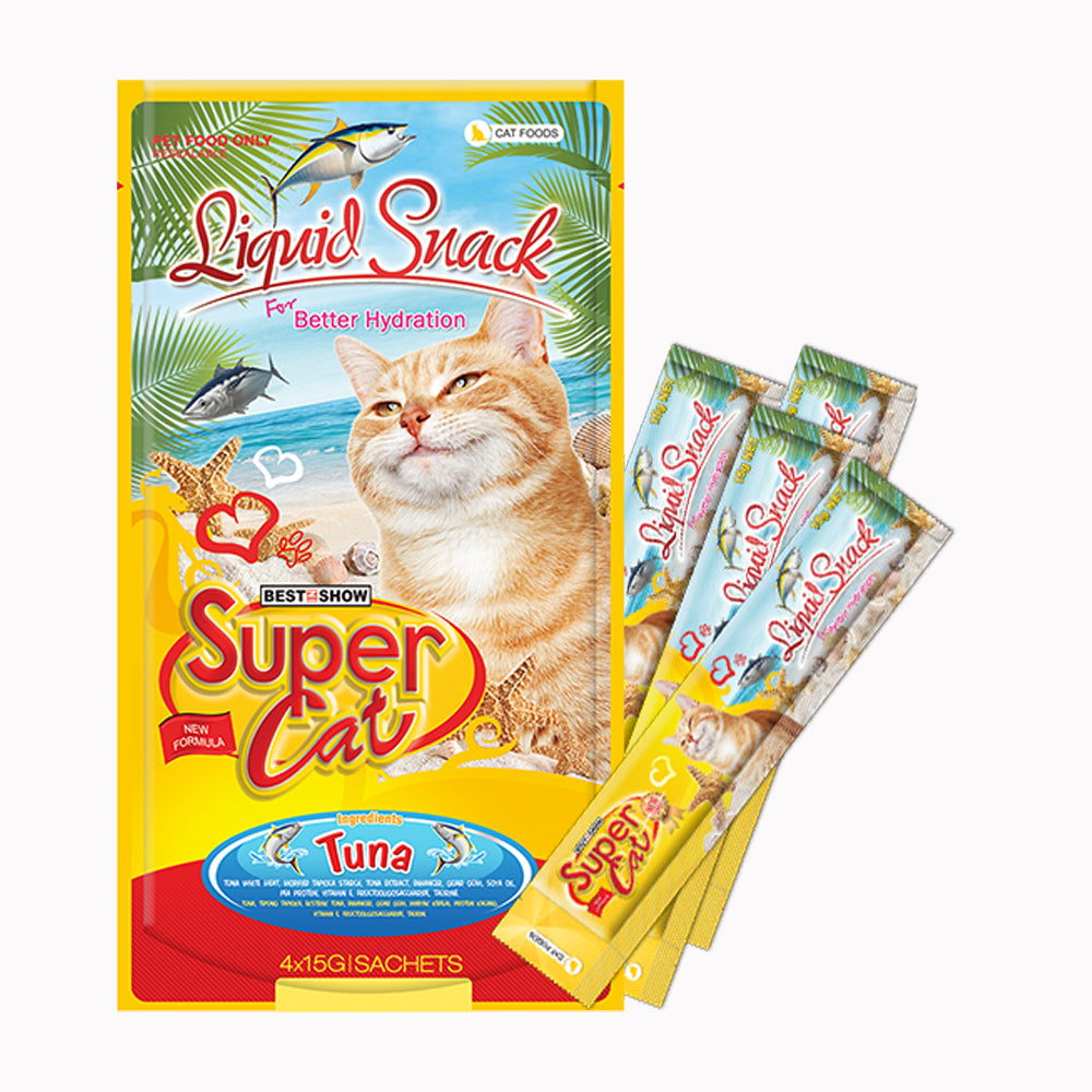 Best In Show Supercat Liquid Snack — 4×15 g (Tuna)