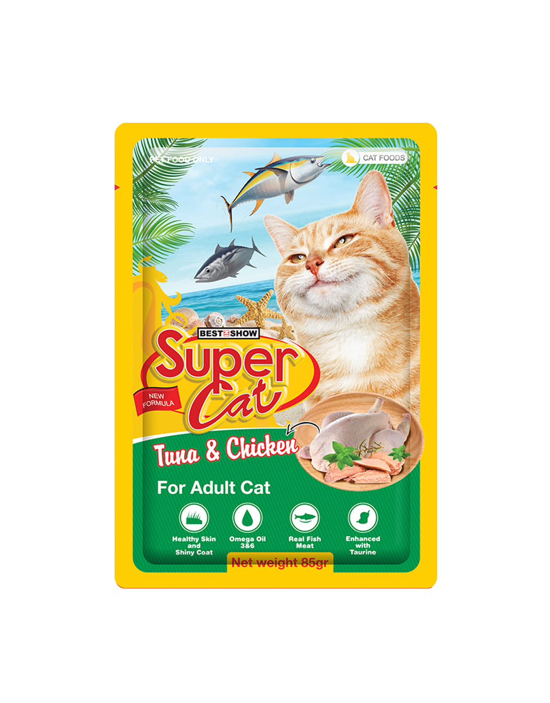 Super Cat Adult Wet Food (Tuna & Chicken 85g Pouch)