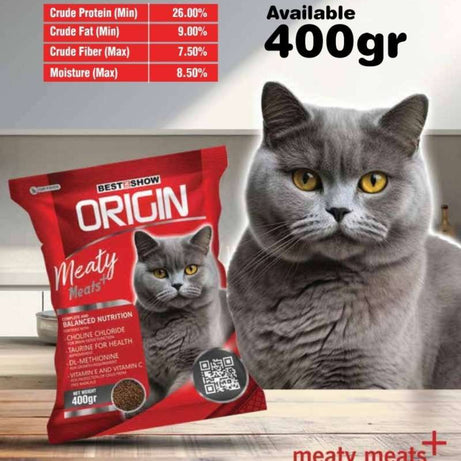 Origin Cat Meaty Meats – Complete & Balanced Dry Cat Food 400g - AL BAYTARA