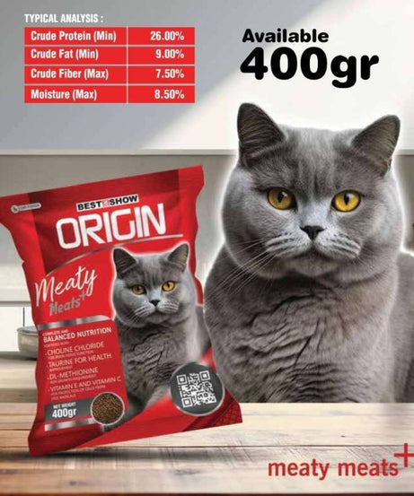 Origin Cat Meaty Meats – Complete & Balanced Dry Cat Food 400g - AL BAYTARA