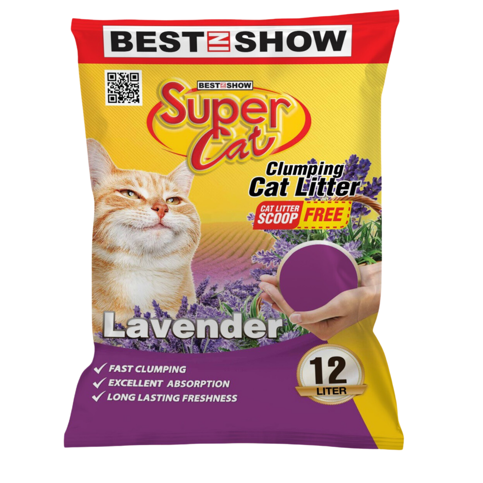 Best In Show Supercat Clumping Cat Litter — 12 L (Lavender) - AL BAYTARA