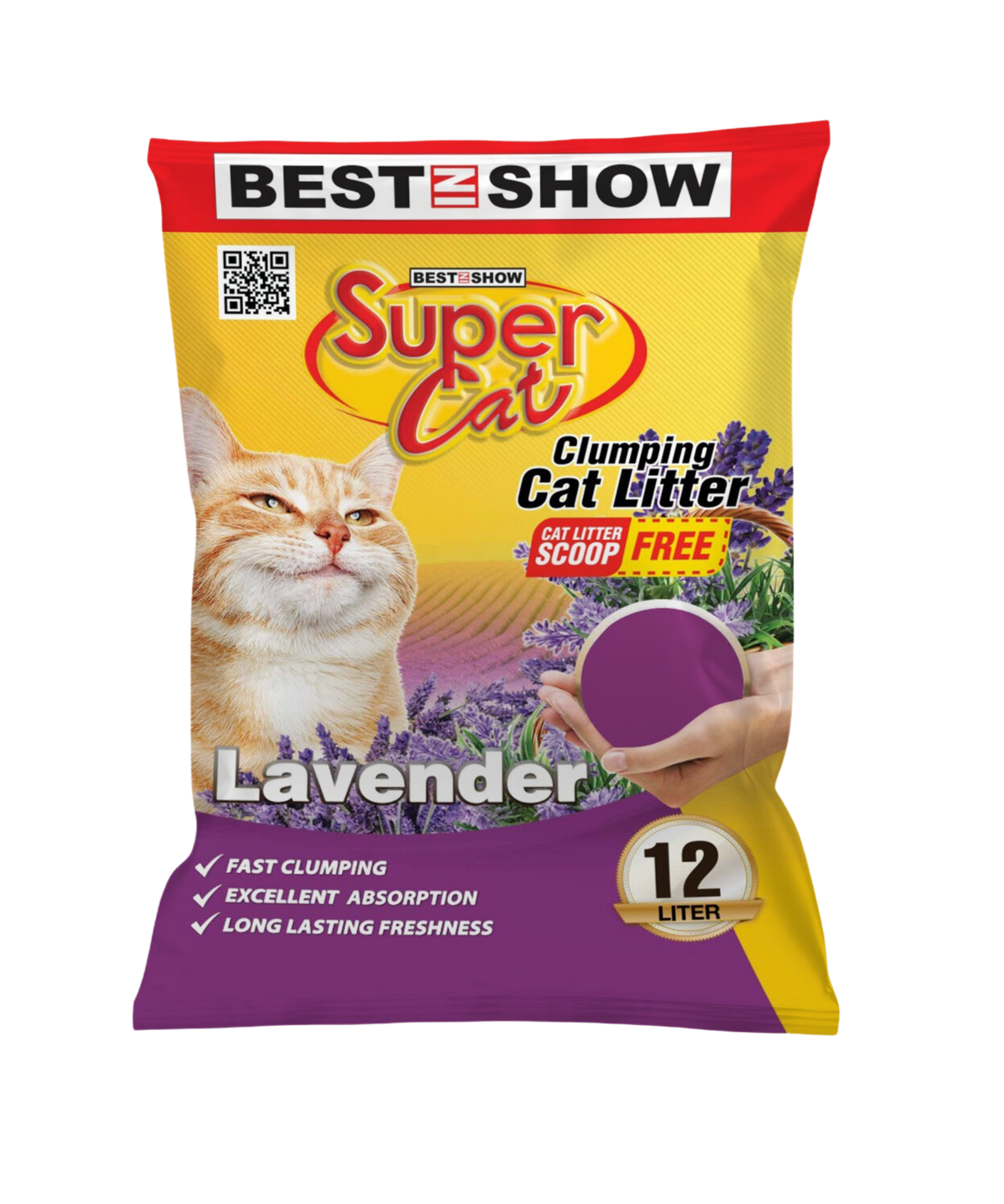 Best In Show Supercat Clumping Cat Litter — 12 L (Lavender) - AL BAYTARA