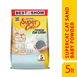 Supercat Clumping Cat Litter — 5 L | Baby Powder Scented & Low Dust